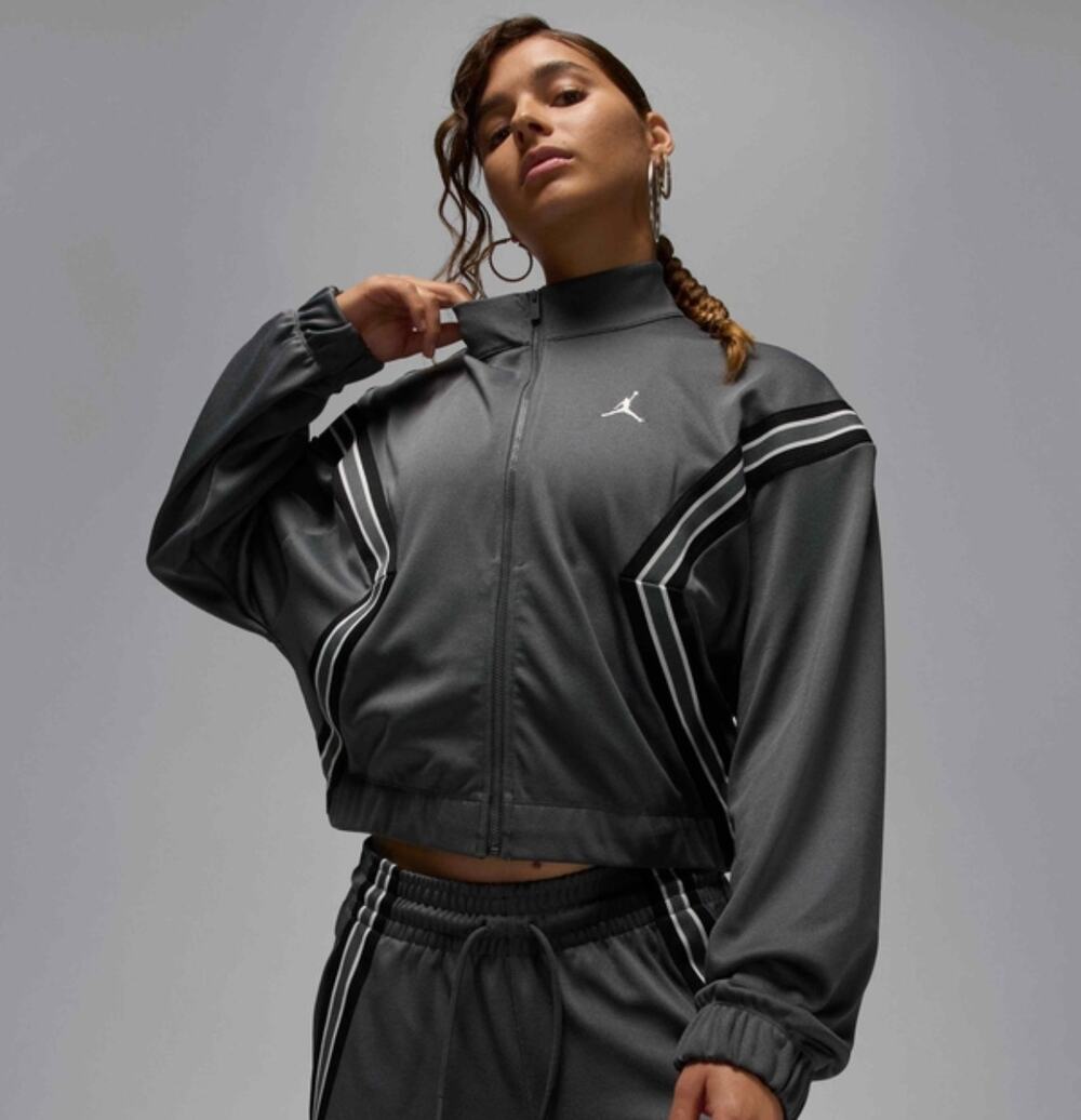 Jordan Brooklyn Women’s Full-Zip Track Jacket – Gray Size S